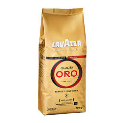 КАФЕ LAVAZZA QUALITA ORO НА ЗЪРНА, ПЛИК 250 Г.