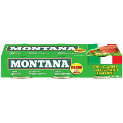 ГОВЕЖДО МЕСО MONTANA CARNE LESSATA, КОНСЕРВА 3X140 Г.