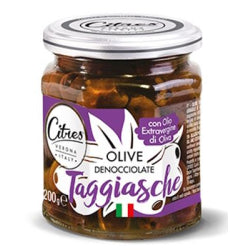 CITRES OLIVE TAGGIASCHE PONELESS OLIVES IN OIL, GLASS 200 G