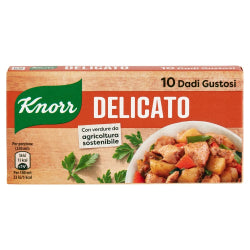 БУЛЬОН НА КУБЧЕТА KNORR DELICATO 10 БР, БЕЗ ГЛУТЕН.