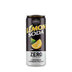 ГАЗИРАНА НАПИТКА CRODO LEMON SODA ЛИМОН БЕЗ ЗАХАР, КЕН 330 МЛ
