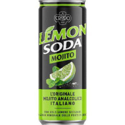 ГАЗИРАНА НАПИТКА CRODO LEMON SODA МОХИТО, КЕН 330 МЛ