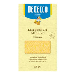 КОРИ ЗА ЛАЗАНЯ DE CECCO С ЯЙЦА №112, 500 Г.