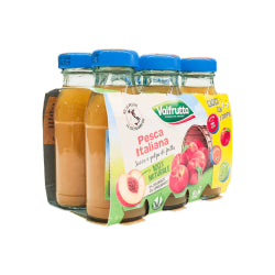 FRUIT DRINK VALFRUTTA PESCA PEACH, GLASS 6 x 125 ML