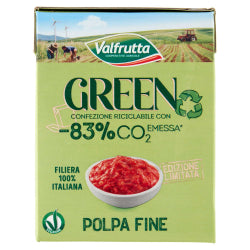 VALFRUTTA GREEN POLPA FINE TOMATO SAUCE, TETRAPACK 390 G