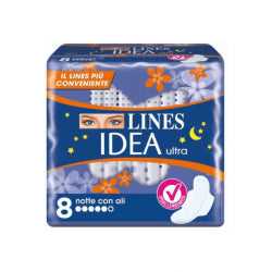 ДАМСКИ ПРЕВРЪЗКИ LINES IDEA ULTRA NIGHT С КРИЛЦА, 8БР.