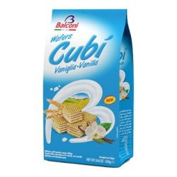 МИНИ ВАФЛИ BALCONI CUBI С ВАНИЛИЯ 250 Г.
