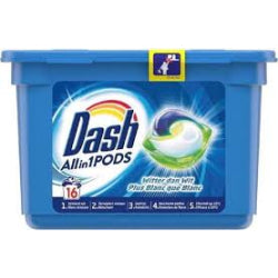 DASH ALL IN 1 BLANC QUE BLANC WASHING CAPSULES, 16 PCS