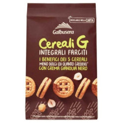 БИСКВИТИ САНДВИЧ GALBUSERA CEREALI-G С ЛЕШНИКОВ КРЕМ 250 Г.