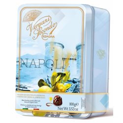 Шоколадови Бонбони Vergani Napoli Лимон 100 Г, В Метална Кутия.