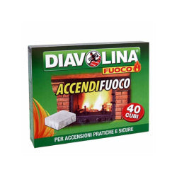 Еко Кубчета За Подпалки Diavolina Fire Lighting 40 Бр.