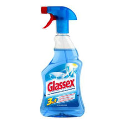 ПРЕПАРАТ ЗА СТЪКЛА GLASSEX SPRAY 3 В 1 С АМОНЯК, 500 МЛ
