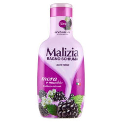 MALIZIA BATH FOAM WITH BLACKBERRY AND MUSK 1 L