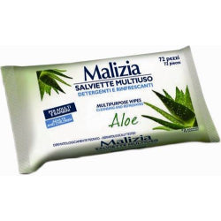 WET WIPES MALIZIA ALOE PACKAGE 72 PCS