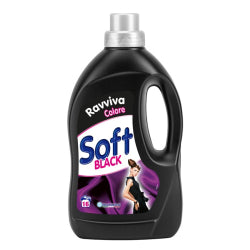 ТЕЧЕН ПРЕПАРАТ SOFT BLACK ЗА ТЪМНИ ДРЕХИ 16 ПРАНЕТА, 900 МЛ.