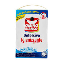 OMINO BIANCO WASHING POWDER AND DISINFECTION BOX, 70 WASHES 3.850 KG