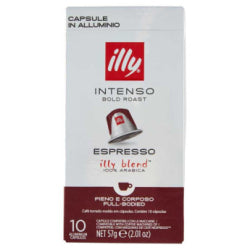 КАФЕ КАПСУЛИ ILLY ESPRESSO INTENSO 10 БР / 57 Г