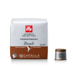 КАФЕ КАПСУЛИ ILLY IPERESPRESSO BRASILE 18 БР, 120 Г.