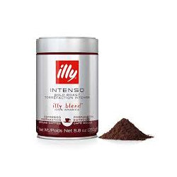 МЛЯНО КАФЕ ILLY ESPRESSO INTENSO SCURA MACINATO, КУТИЯ 250 Г.