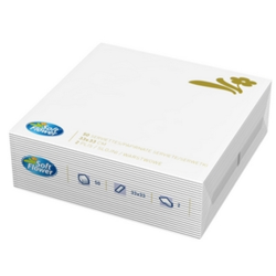 NAPKINS SOFT FLOWER WHITE, 2-PL 50 PCS