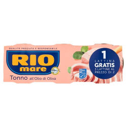 РИБА ТОН RIO MARE В МАСЛИНОВО МАСЛО 3х120 Г В КОНСЕРВА