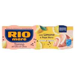 РИБА ТОН RIO MARE В ЗЕХТИН С ЛИМОН И ЧЕРЕН ПИПЕР 3х65 Г.