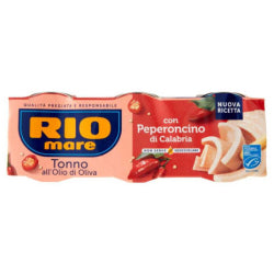 РИБА ТОН RIO MARE С ЛЮТ ЧЕРВЕН ПИПЕР 3х65 Г.