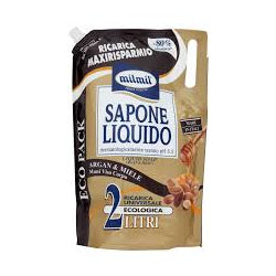 LIQUID SOAP MILMIL ARGAN/MIELE ECO PACK REFILL, 2 L
