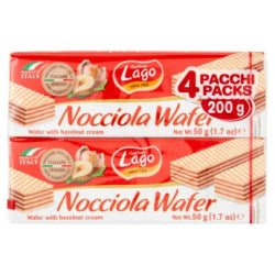 LAGO WAFFLES WITH HAZELNUT CREAM 4 x 50 G