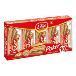 ВАФЛИ LAGO POKER ЛЕШНИК 10х45 Г.