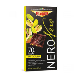 ЧЕРЕН ШОКОЛАД NOVI NERO 70% KAKAO С ШАМФЪСТЪК 75 Г.
