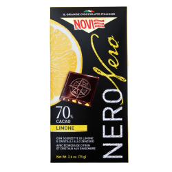 Черен Шоколад Novi Nero 70% Какао С Лимон И Джинджифил 75 Г.