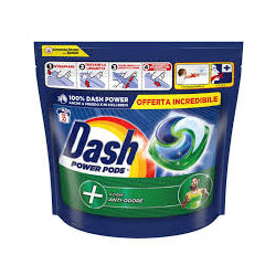 DASH POWER ANTI-ODORE WASHING CAPSULES, 35 PCS