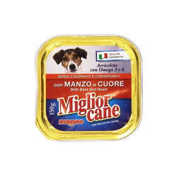 ПАСТЕТ ЗА КУЧЕТА MIGLIOR CANE MANZOeCUORE /ТЕЛЕШКО И СЪРЦА/ 150 Г.