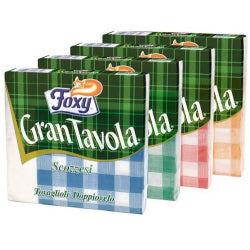 NAPKINS FOXY GRANTAVOLA ASSORTMENT, 2-PL 43 PCS