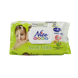 NICE BABY WET WIPES 72PCS ALOE VERA