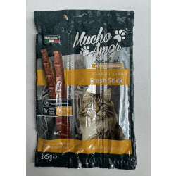 Закуска/Пръчки За Котки Mucho Amor Fresh Sticks Vitello 15 Г.