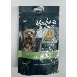 БИСКВИТКИ ЗА МАЛКИ КУЧЕТА MUCHO AMOR BISCOTTI CANE MINI С ПИЛЕ 100 Г