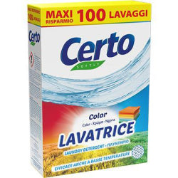 ПРАХ ЗА ПРАНЕ CERTO ЗА ЦВЕТНИ ТЪКАНИ 100 ПРАНЕТА, В КУТИЯ