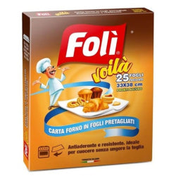 ХАРТИЯ ЗА ПЕЧЕНЕ /НА ЛИСТОВЕ/ FOLI ROLL FORNO IN FOGLI 33X38 CM, 25 БР.