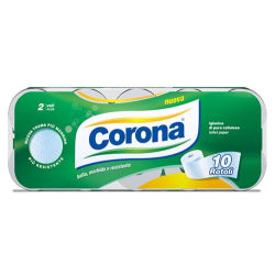 ТОАЛЕТНА ХАРТИЯ CORONA, 2-ПЛ 10 РОЛКИ