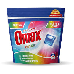 OMAX ALL IN 1 COLOR WASHING CAPSULES, 15 PCS