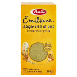 ПАСТА-КОРИ ЗА ЛАЗАНЯ BARILLA EMILIANE VERDI, 500 Г.