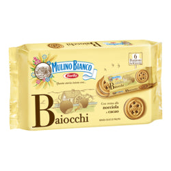 БИСКВИТИ MULINO BIANCO MINI BAIOCCHI SNACK, 336 Г NOCCIOLA.
