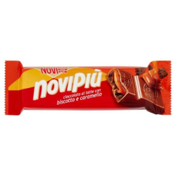 ШОКОЛАДОВО БАРЧЕ NOVI С КАРАМЕЛ ,СОЛЕНО МАСЛО И БИСКВИТКА 35Г.
