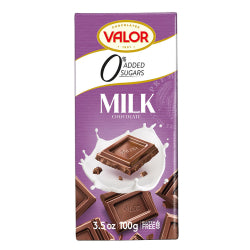 ВАЛОР МЛЕЧЕН ШОКОЛАД СЪС СТЕВИЯ, БЕЗ ЗАХАР 100 Г