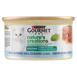 ХРАНА ЗА КОТКИ PURINA GOURMET NATURE С РИБА И СПАНАК, 85 Г.
