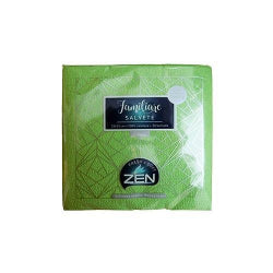 ZEN FAMILIARE NAPKINS, GREEN 1-PL, 33x33 CM