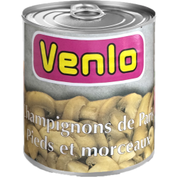 VENLO CANNED CUT MUSHROOMS, 200 G