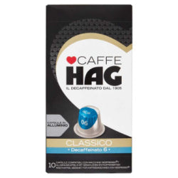 COFFEE CAPSULES HAG CLASSICO, 10 PCS